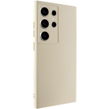 Чехол TPU GETMAN Liquid Silk Full Camera для Samsung Galaxy S24 Ultra – Песочный