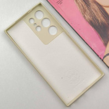 Чехол TPU GETMAN Liquid Silk Full Camera для Samsung Galaxy S24 Ultra – Песочный