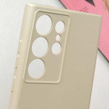 Чехол TPU GETMAN Liquid Silk Full Camera для Samsung Galaxy S24 Ultra – Песочный