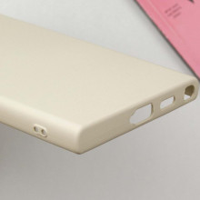 Чехол TPU GETMAN Liquid Silk Full Camera для Samsung Galaxy S24 Ultra – Песочный