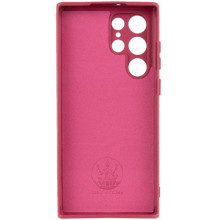 Чехол TPU GETMAN Liquid Silk Full Camera для Samsung Galaxy S24 Ultra – Бордовый
