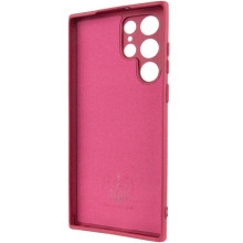 Чехол TPU GETMAN Liquid Silk Full Camera для Samsung Galaxy S24 Ultra – Бордовый