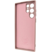 Чехол TPU GETMAN Liquid Silk Full Camera для Samsung Galaxy S24 Ultra – Розовый