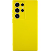 Чехол TPU GETMAN Liquid Silk Full Camera для Samsung Galaxy S24 Ultra – Желтый
