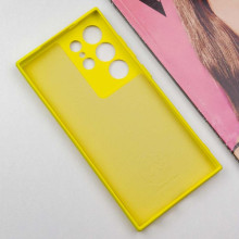 Чехол TPU GETMAN Liquid Silk Full Camera для Samsung Galaxy S24 Ultra – Желтый