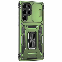 Ударостійкий чохол Camshield Army Ring для Samsung Galaxy S24 Ultra – Оливковий