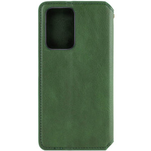 Кожаный чехол-книжка GETMAN Cubic (PU) для Samsung Galaxy S24 Ultra – Зеленый