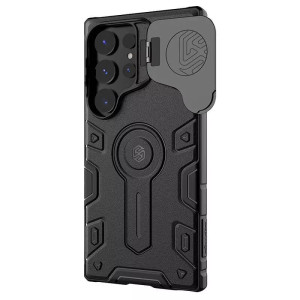 TPU+PC чехол Nillkin CamShield Armor Prop для Samsung Galaxy S24 Ultra – Черный