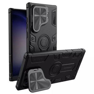 TPU+PC чехол Nillkin CamShield Armor Prop для Samsung Galaxy S24 Ultra – Черный
