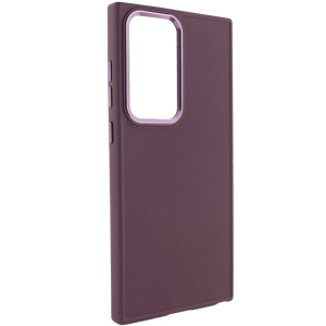 TPU чехол Bonbon Metal Style для Samsung Galaxy S24 Ultra (Бордовый)