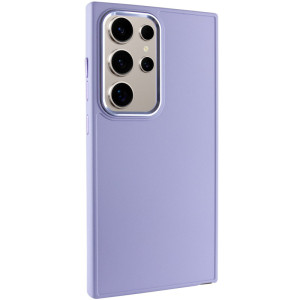 TPU чехол Bonbon Metal Style для Samsung Galaxy S24 Ultra (Сиреневый)