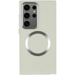 TPU чехол Bonbon Metal Style with Magnetic Fit для Samsung Galaxy S24 Ultra – Белый