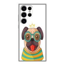 Бампер для Samsung Galaxy S24 Ultra с картинкой "Песики" (Собака Король)