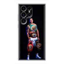 Чехол с картинкой Александр Усик для Samsung Galaxy S24 Ultra – Усик с поясами