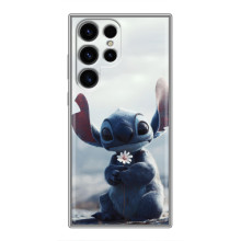Чохол з малюнком Стіч для Samsung Galaxy S24 Ultra – Стіч з квіткою