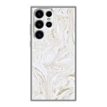 Мраморный чехол на Samsung Galaxy S24 Ultra (VPrint) (Белый мрамор)