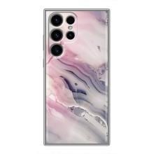 Мраморный чехол на Samsung Galaxy S24 Ultra (VPrint) (Пурпурный Мрамор)