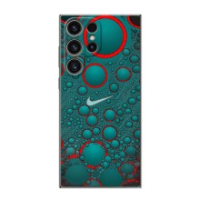 Силиконовый Чехол на Samsung Galaxy S24 Ultra с картинкой Nike (Найк зеленый)