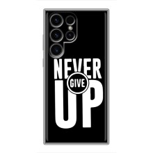 Силиконовый Чехол на Samsung Galaxy S24 Ultra с картинкой Nike (Never Give UP)