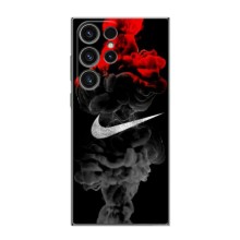Силиконовый Чехол на Samsung Galaxy S24 Ultra с картинкой Nike (Nike дым)