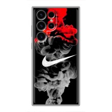 Силиконовый Чехол на Samsung Galaxy S24 Ultra с картинкой Nike (Nike дым)