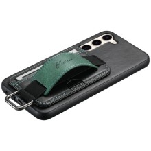 Кожаный чехол Wallet case and straps для Samsung Galaxy S24 – Черный