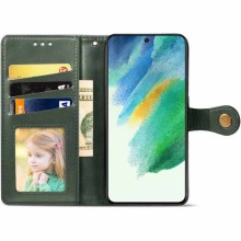 Шкіряний чохол-книжка GETMAN Gallant (PU) для Samsung Galaxy S24 – Зелений