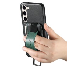 Кожаный чехол Wallet case and straps для Samsung Galaxy S24 – Черный