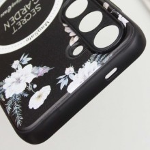 TPU+PC чехол Secret Garden with MagFit для Samsung Galaxy S24 – Черный