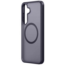 TPU+PC чехол Metal Buttons with MagSafe Colorful для Samsung Galaxy S24 – Синий