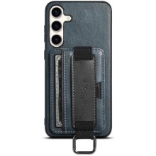 Шкіряний чохол Wallet case and straps для Samsung Galaxy S24 – Синій