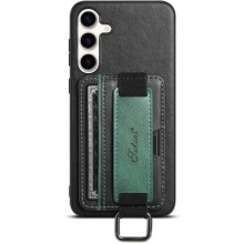 Шкіряний чохол Wallet case and straps для Samsung Galaxy S24 – Чорний