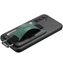 Шкіряний чохол Wallet case and straps для Samsung Galaxy S24 – Чорний