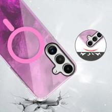 Чехол TPU Shiny Mountain (MagFit) для Samsung Galaxy S24 – Розовый