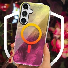 Чехол TPU Shiny Mountain (MagFit) для Samsung Galaxy S24 – Желтый