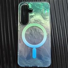 Чехол TPU Shiny Mountain (MagFit) для Samsung Galaxy S24 – Зеленый