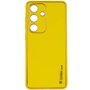 Шкіряний чохол Xshield для Samsung Galaxy S24 (Жовтий)