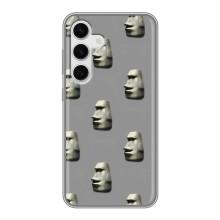 Бампер с принтом Мемы для Samsung Galaxy S24 – Каменное лицо