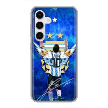 Чехлы для Samsung Galaxy S24 (Leo чемпион) (AlphaPrint) (Месси сборная)