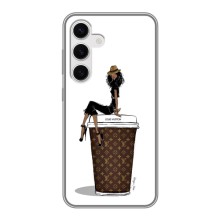 Чехлы Луи Витон для Samsung Galaxy S24 (AlphaPrint - LOUIS VUITTON) (кофе LOUIS VUITTON)