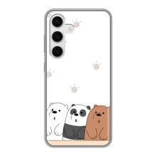 Чехлы с изображением разных животных для Samsung Galaxy S24 (Удивленные медвеженки)