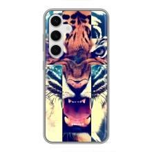 Чехлы с изображением разных животных для Samsung Galaxy S24 (Яркий Тигр)