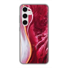 Чохол для Самсунг Галаксi S24 - з принтом (Дизайнерські) (AlphaPrint) (Мрамор червоний)