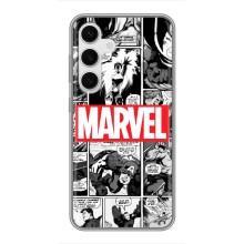 Силиконовый Чехол для Samsung Galaxy S24 – Комикс Марвел