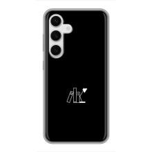 Чехол с картинками на черном фоне для Samsung Galaxy S24 – Книжки