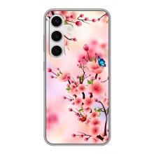 Чохол з картинкою Сакури на Samsung Galaxy S24 – Метелики на сакурі
