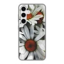 Чехол с ромашками на Samsung Galaxy S24 – Цветы Ромашки