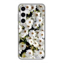 Чехол с ромашками на Samsung Galaxy S24 – Рамка в ромашках
