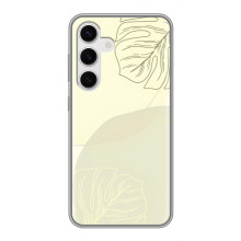 Чехол цветочный дизайн для Samsung Galaxy S24 – Зелёный фон
