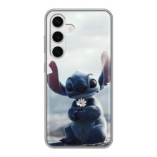Чохол з малюнком Стіч для Samsung Galaxy S24 – Стіч з квіткою